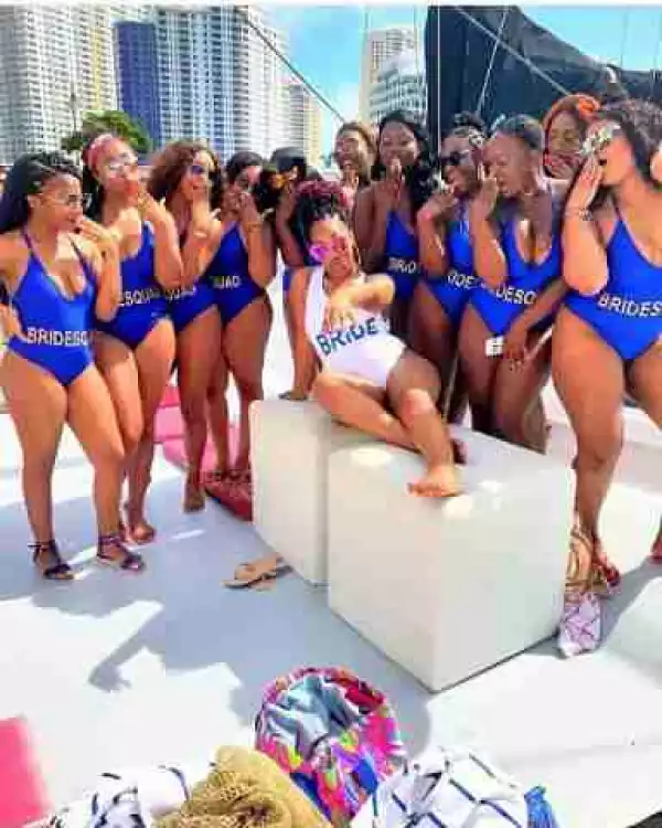 Bride & Her Squad Flaunt Their Curves In Swimsuits (Photos)